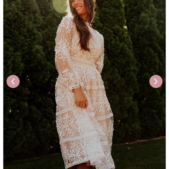 NWT Ivy City Co Sicily Dress sz MEDIUM left retail $162. Amazing detail - Picture 3 of 6